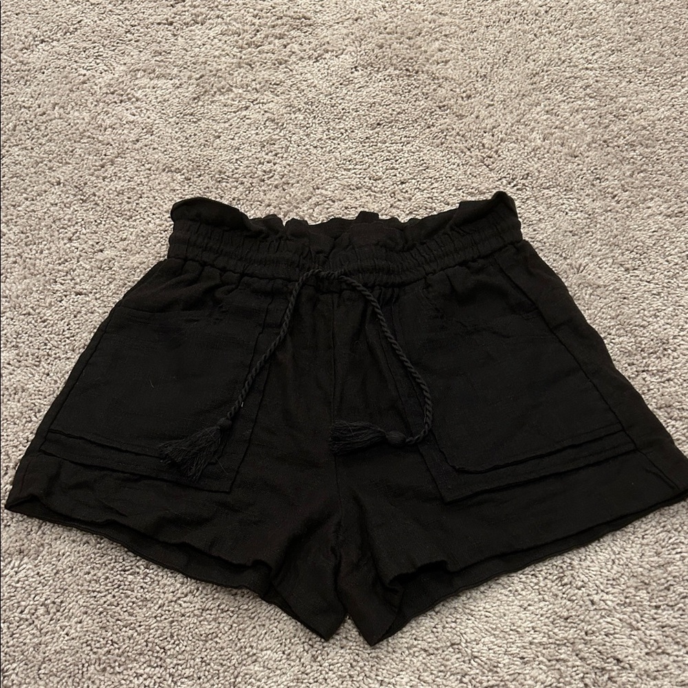 House of Harlow 1960 Linen Blend Paperbag Shorts